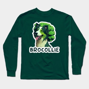 Brocollie - Funny Vegetable Dog Pun Long Sleeve T-Shirt